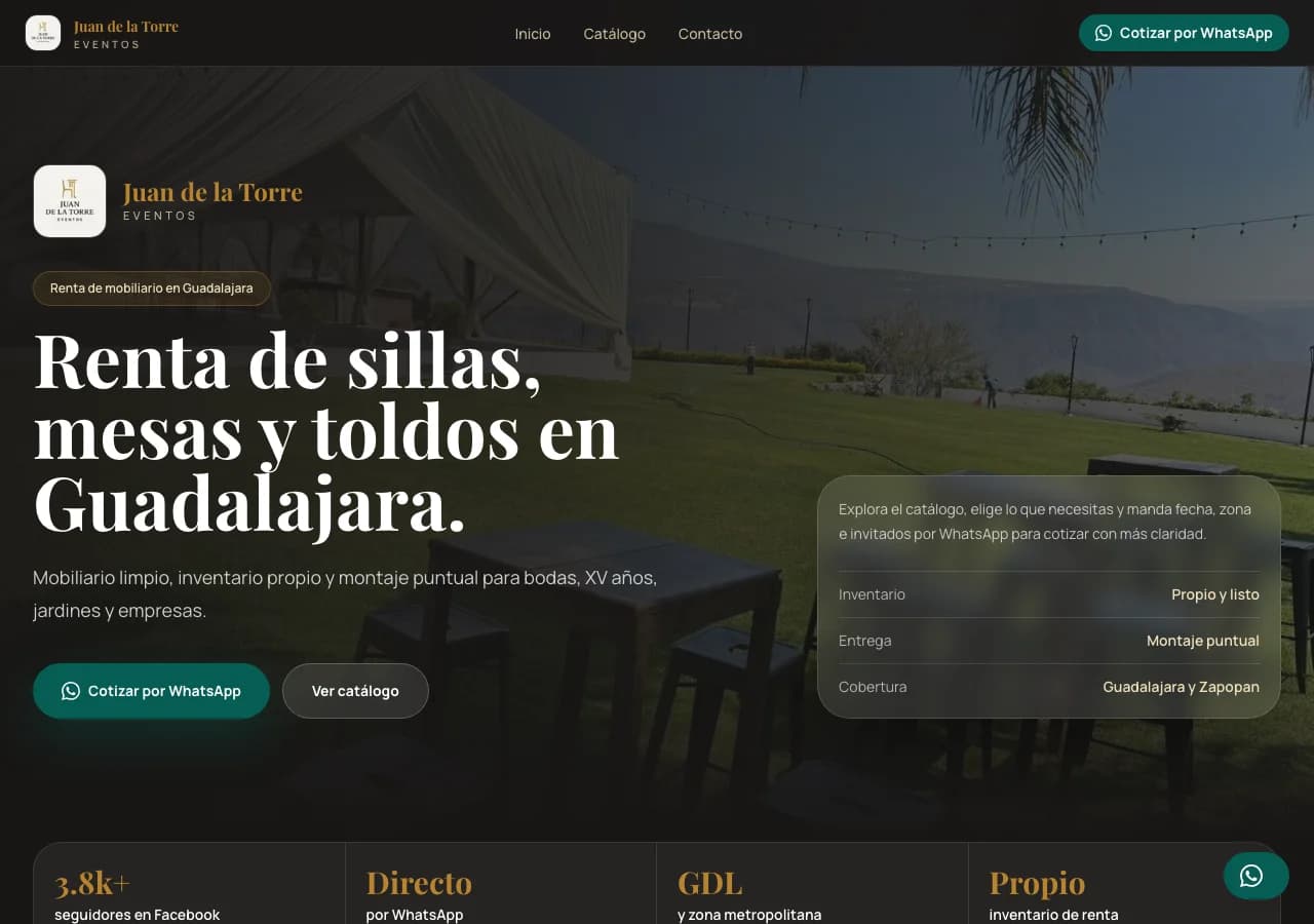 Inicio · Juan de la Torre Eventos